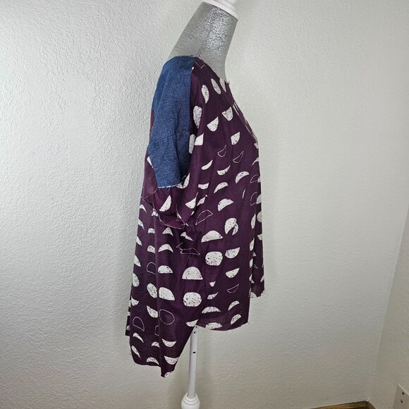 Baisy Upcycled Raw Edge Handmade Top - Picture 3 of 7